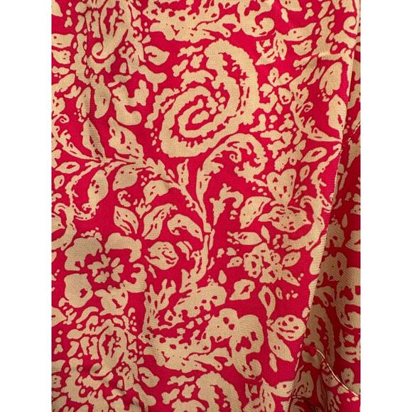 Maggie Barnes for Catherines 3/4 Sleeve Blouse Button Front Pink Tan 3X - Picture 8 of 8